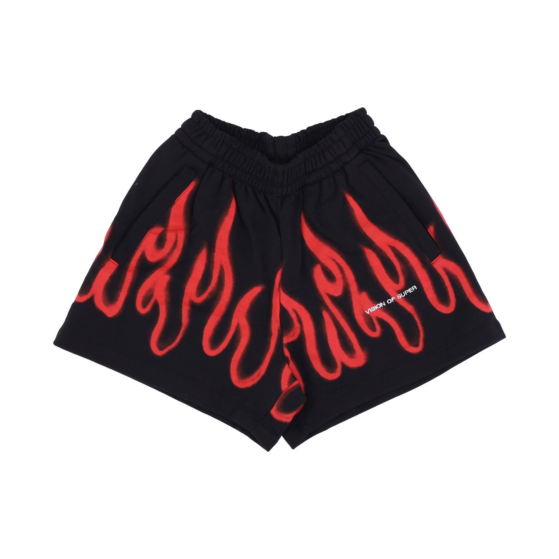 Spray Flames Shorts Women's Shorts Black/red