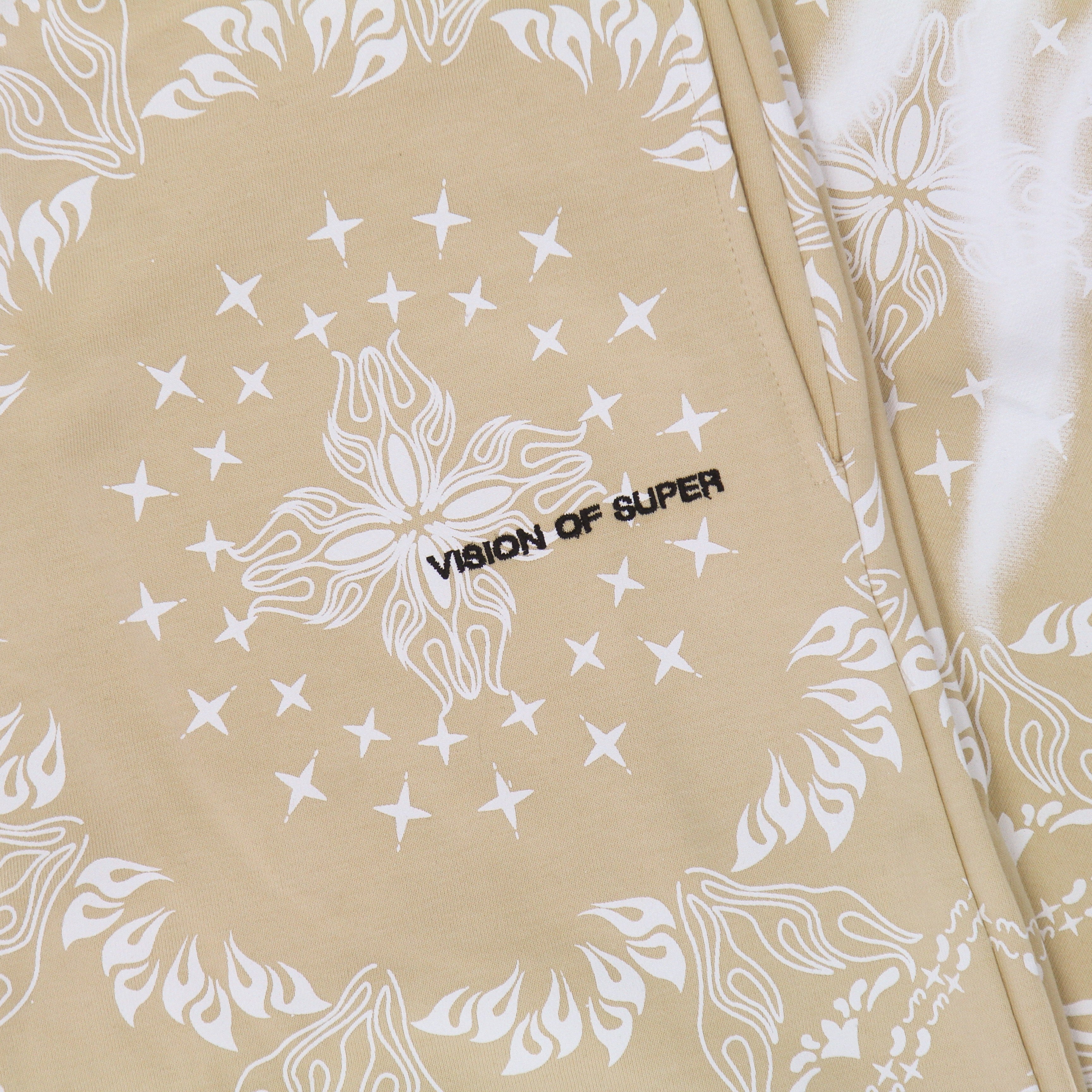 Vision Of Super, Pantalone Tuta Leggero Uomo Bandana Print Pants, Beige