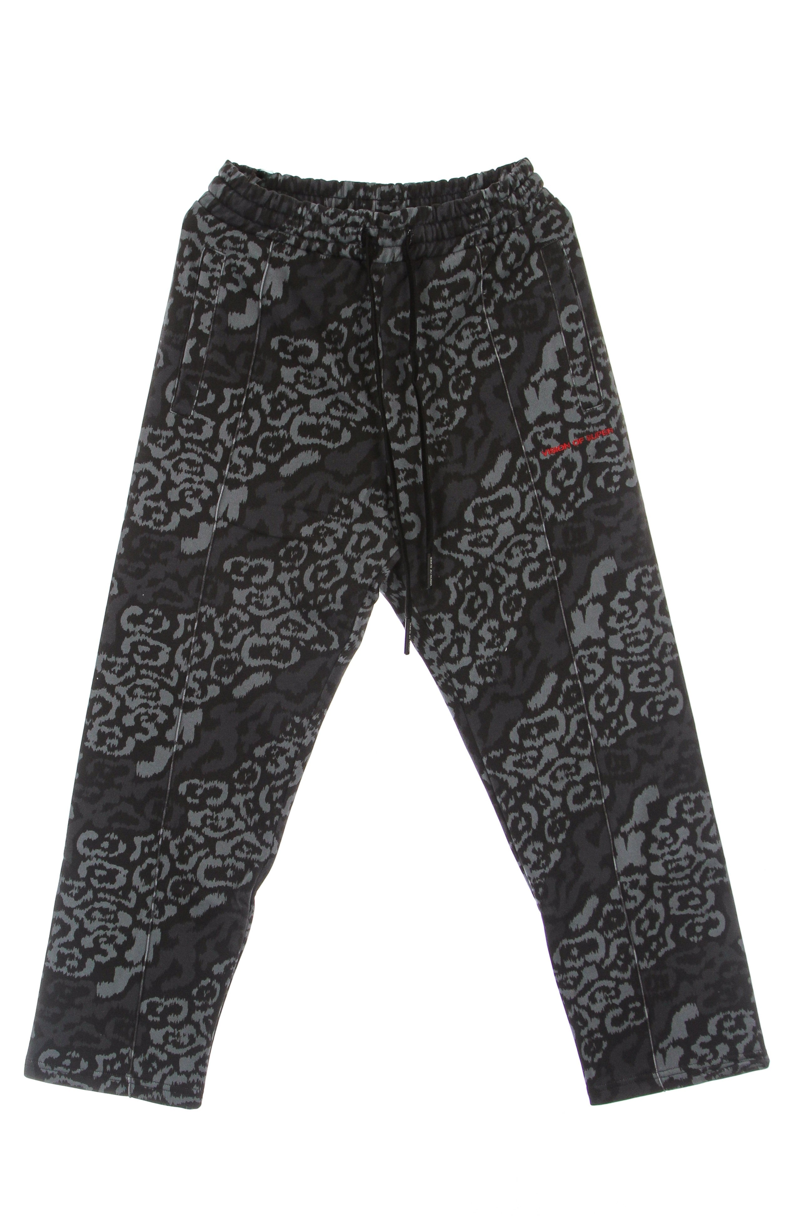 Pantalone Tuta Leggero Uomo Allover Leopard Pants Black
