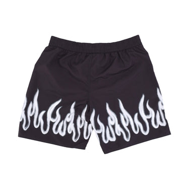 Vision Of Super, Costume Pantaloncino Uomo Spray Flames Swimwear, Black/white