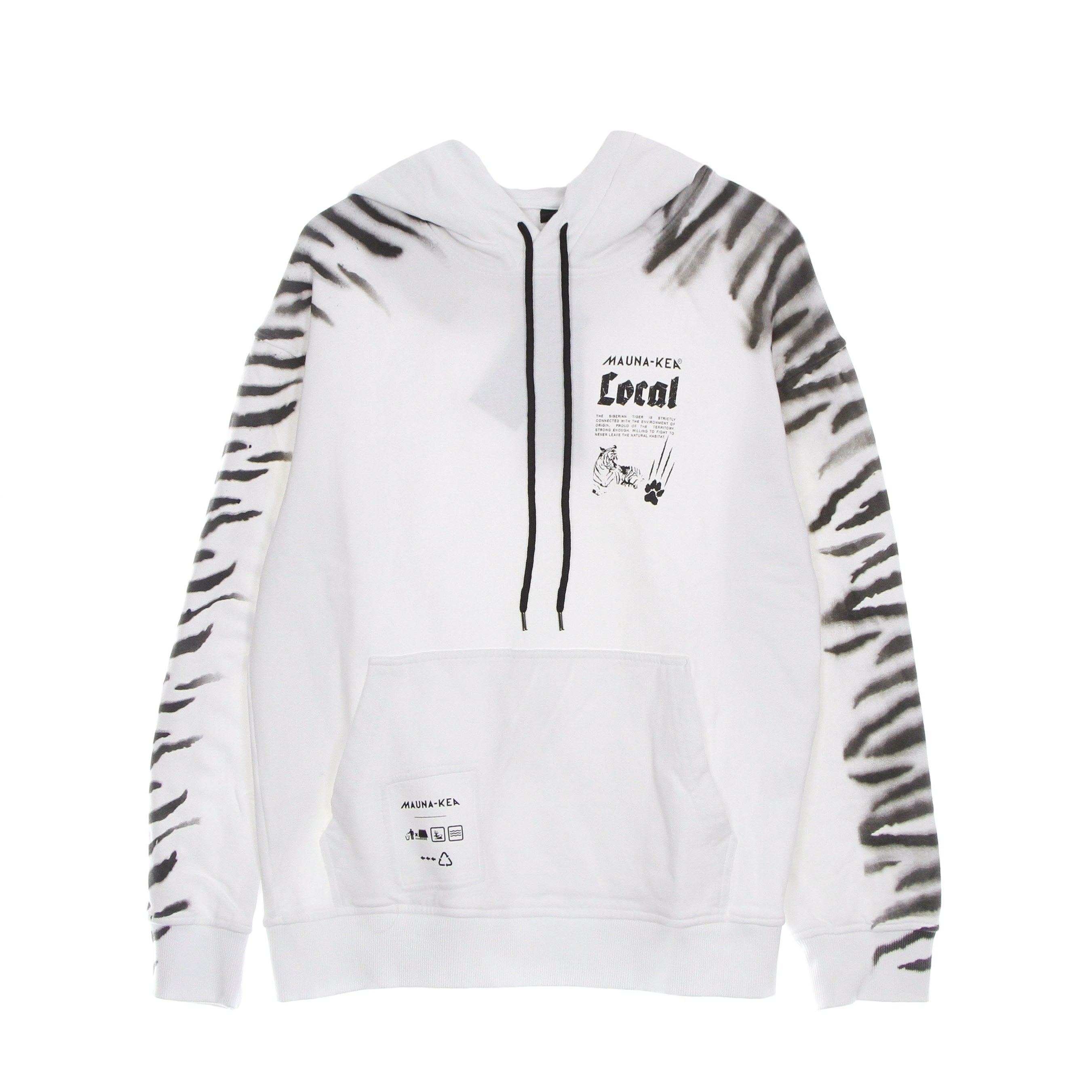 Mauna-kea, Felpa Leggera Cappuccio Uomo Tiger Hoodie, White