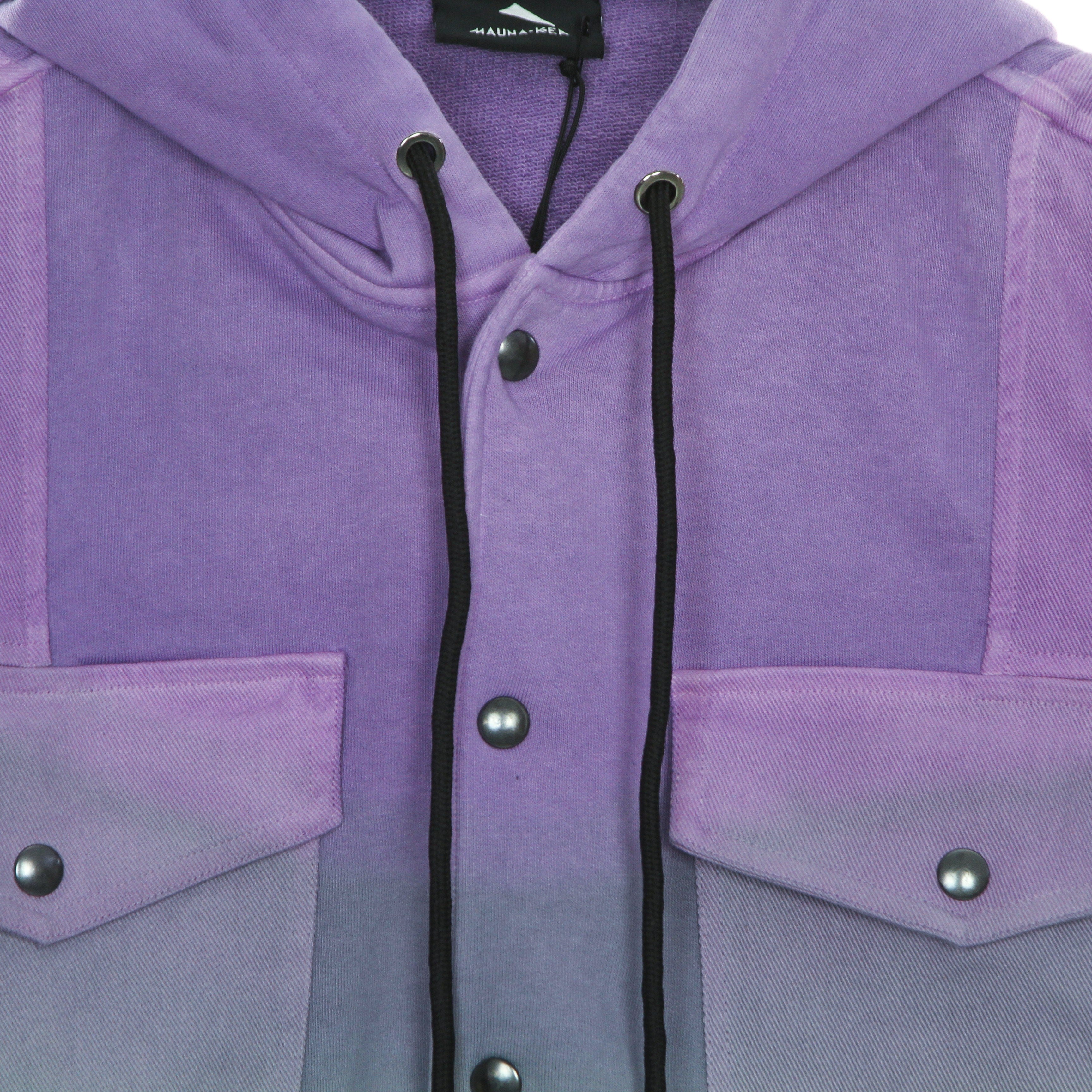 Men's Degrade' Hoodie Over Shirt Purple/green jacket