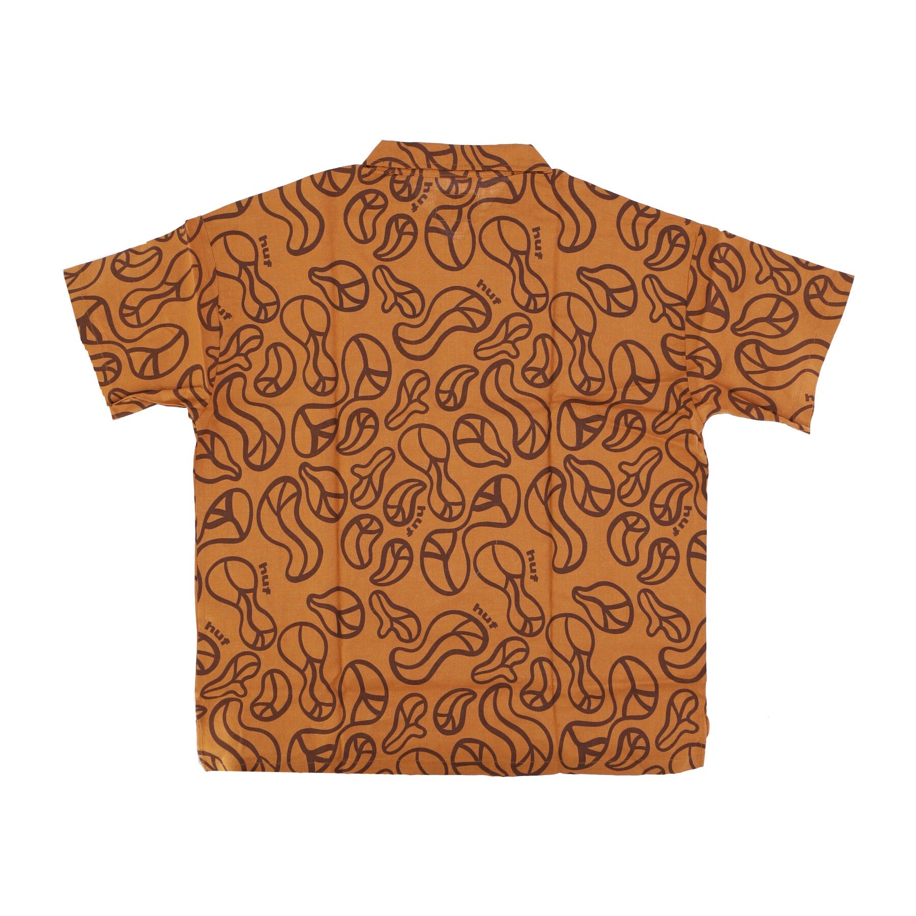 Huf, Camicia Manica Corta Donna Groovy Zip Work Shirt, 