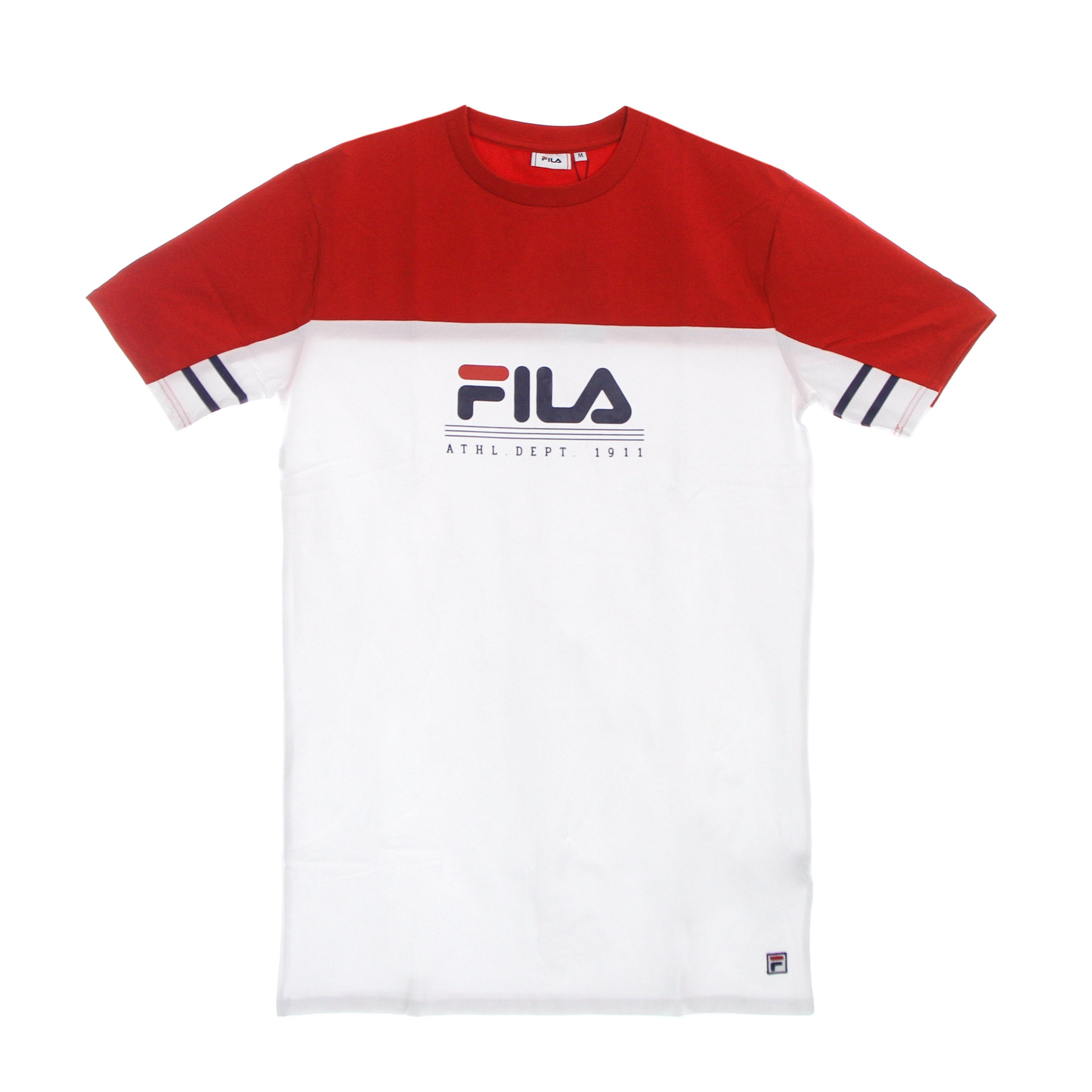 Fila, Vestito Donna Bauska Tee Dress, Bright White/true Red