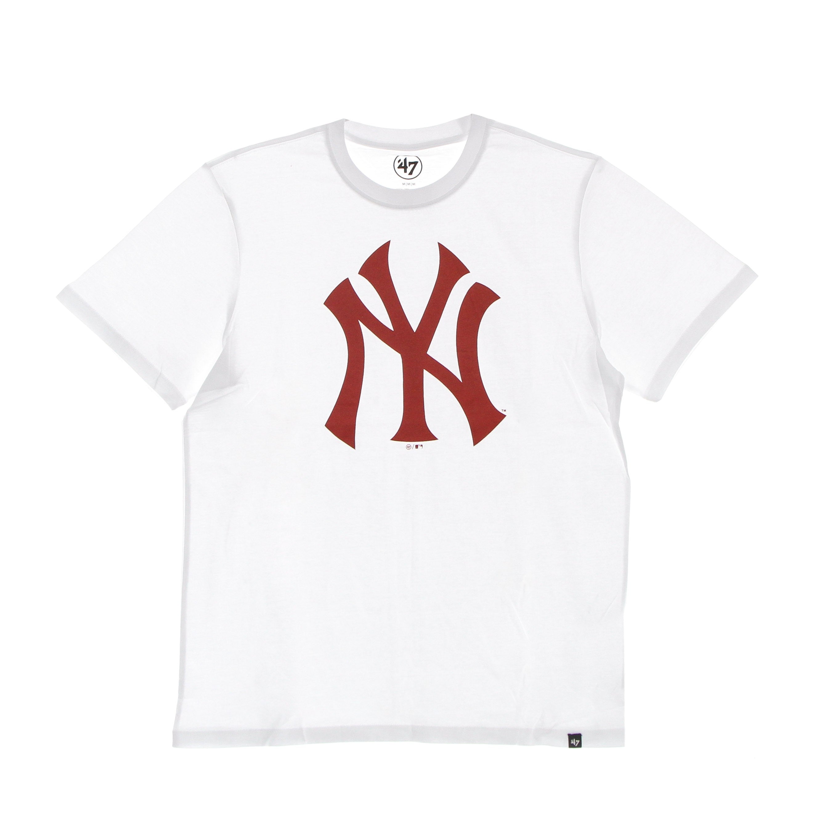 47 Brand, Maglietta Uomo Mlb Echo Tee Neyyan, White Wash/red