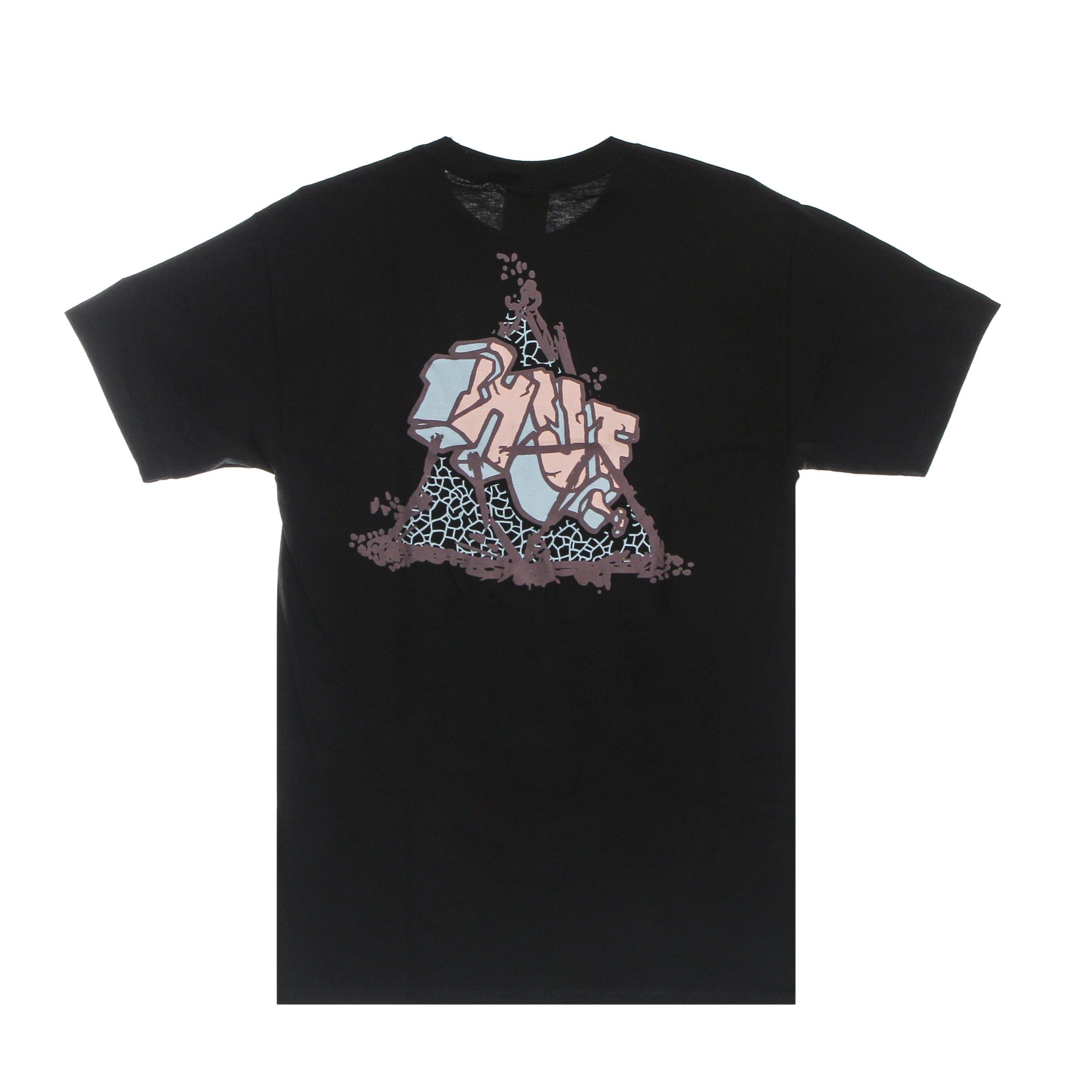 Huf, Maglietta Uomo Quake Triple Triangle Tee, Black