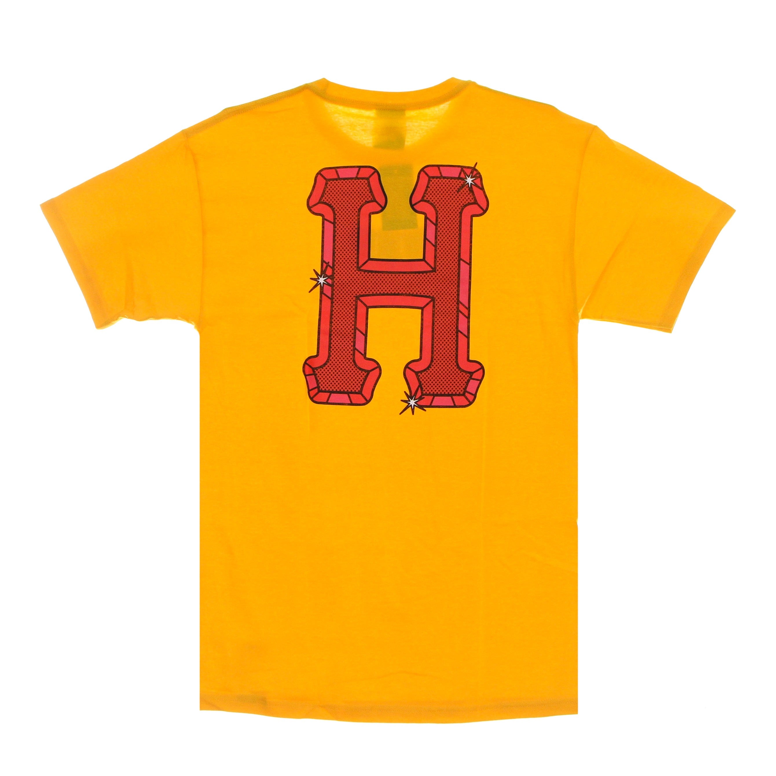Huf, Maglietta Uomo Amazing H Tee, Gold
