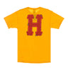Huf, Maglietta Uomo Amazing H Tee, Gold