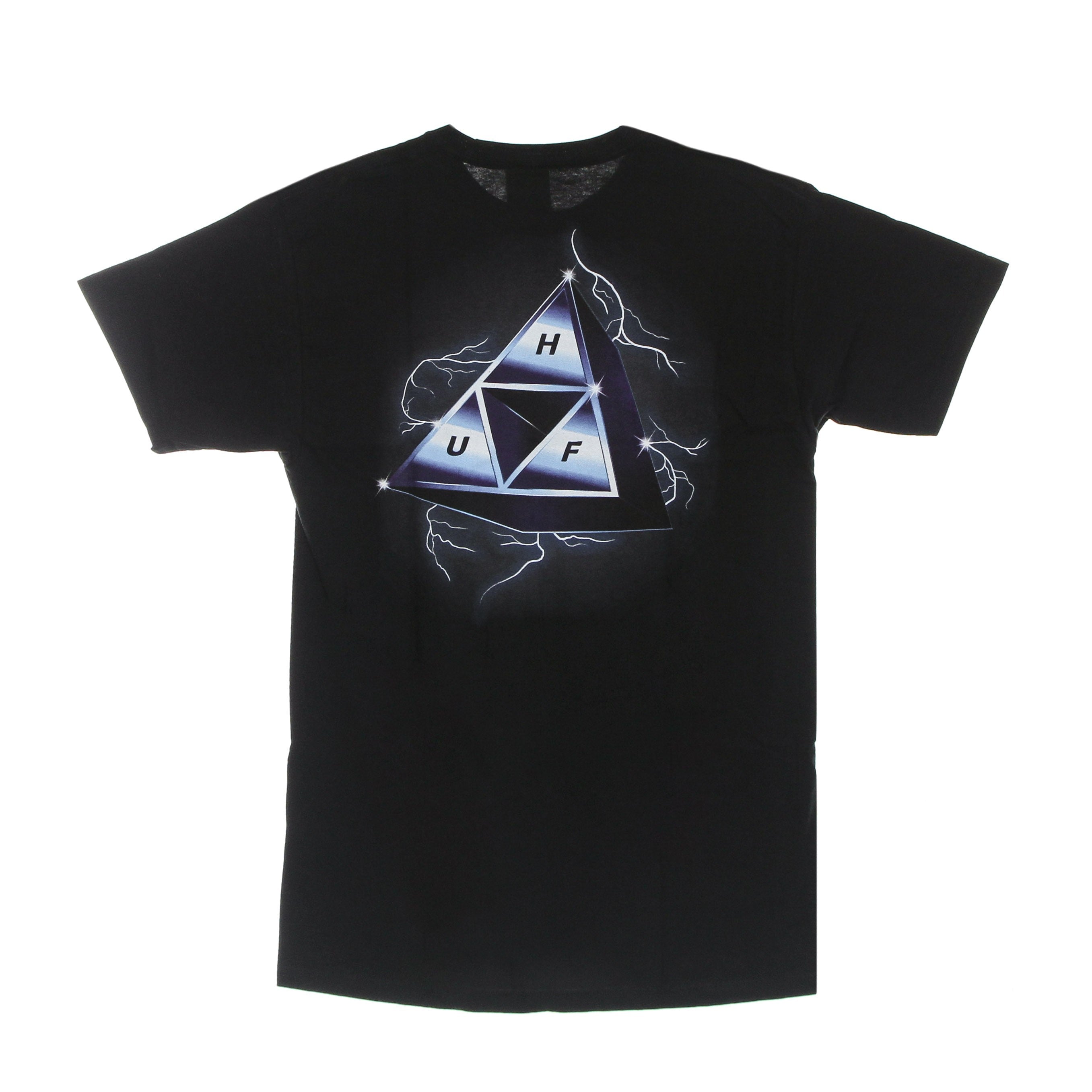 Huf, Maglietta Uomo Storm Triple Triangle Tee, Black