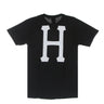 Huf, Maglietta Uomo Essentials Classic H Tee, Black
