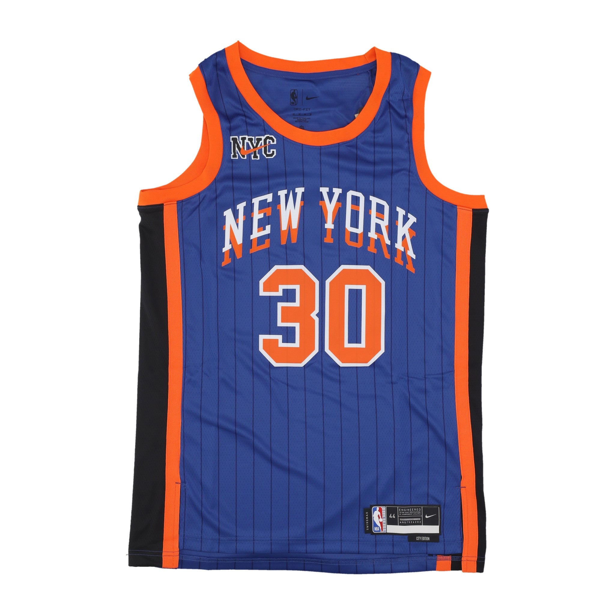 Canotta Basket Uomo Nba City Edition 2023/24 Dri-fit Swingman Jersey No 30 Julius Randle Neykni Rush Blue DX8512-403