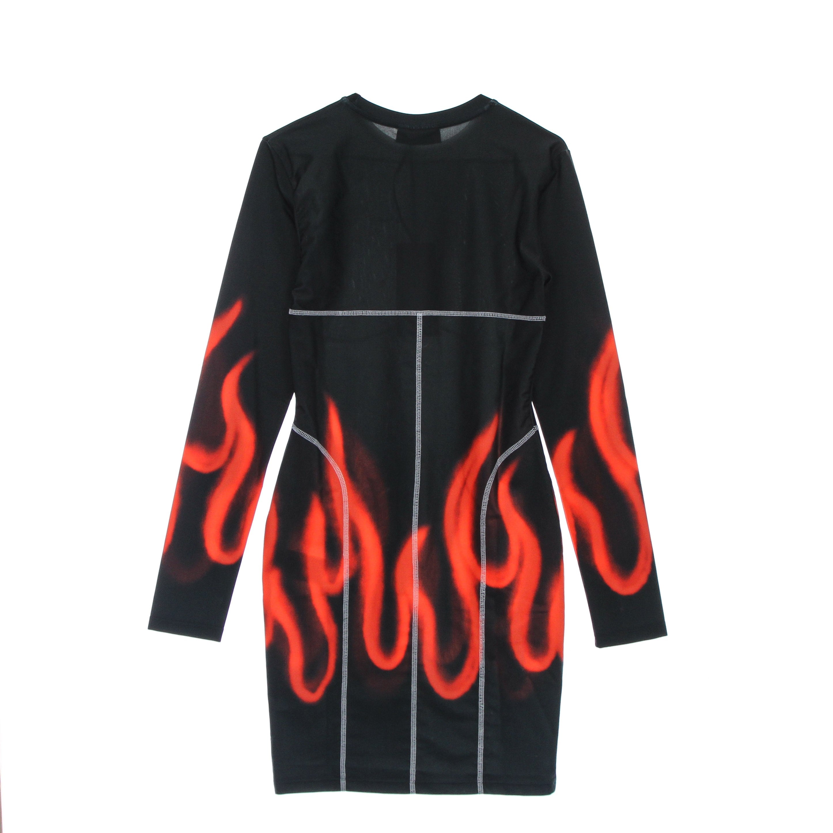 Women's Spray Flames Dress Black/red