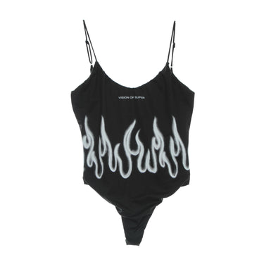 Costume Intero Donna Spray Flames Swimwear Black/white