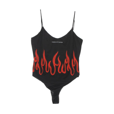 Costume Intero Donna Spray Flames Swimwear Black/red