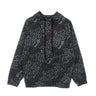 Vision Of Super, Felpa Leggera Cappuccio Uomo Allover Leopard Hoodie, Black