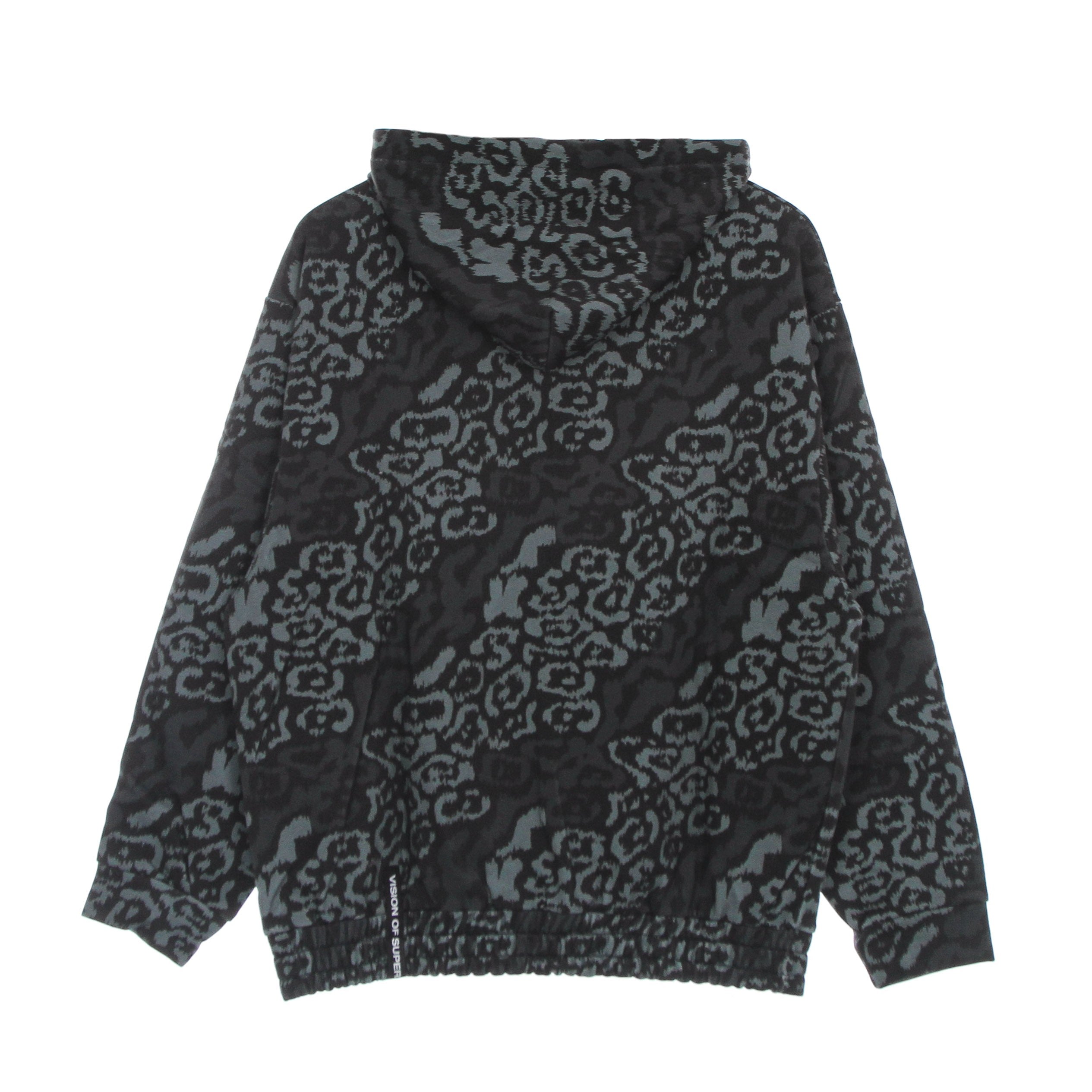 Vision Of Super, Felpa Leggera Cappuccio Uomo Allover Leopard Hoodie, 