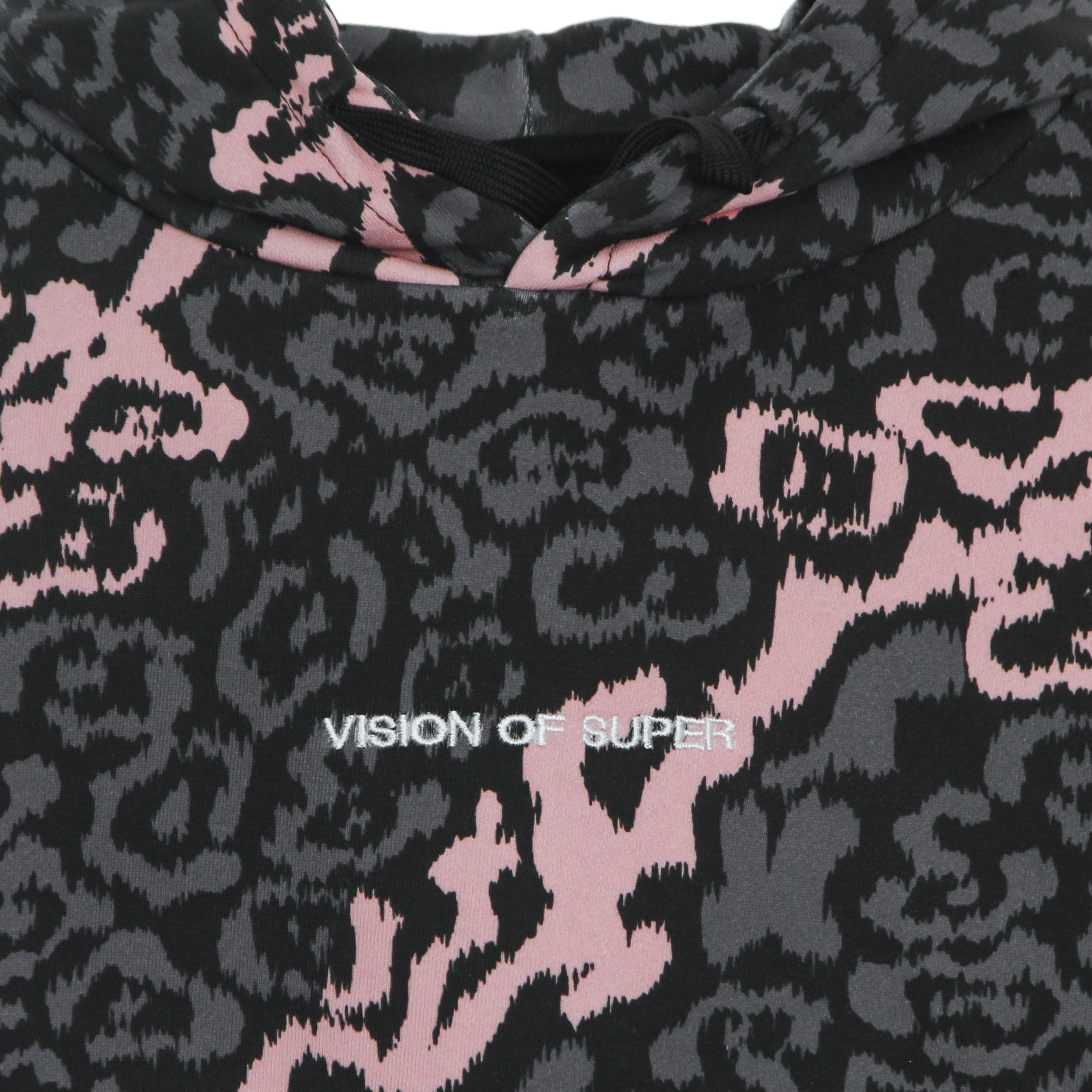 Vision Of Super, Felpa Leggera Cappuccio Uomo Allover Leopard Hoodie, 