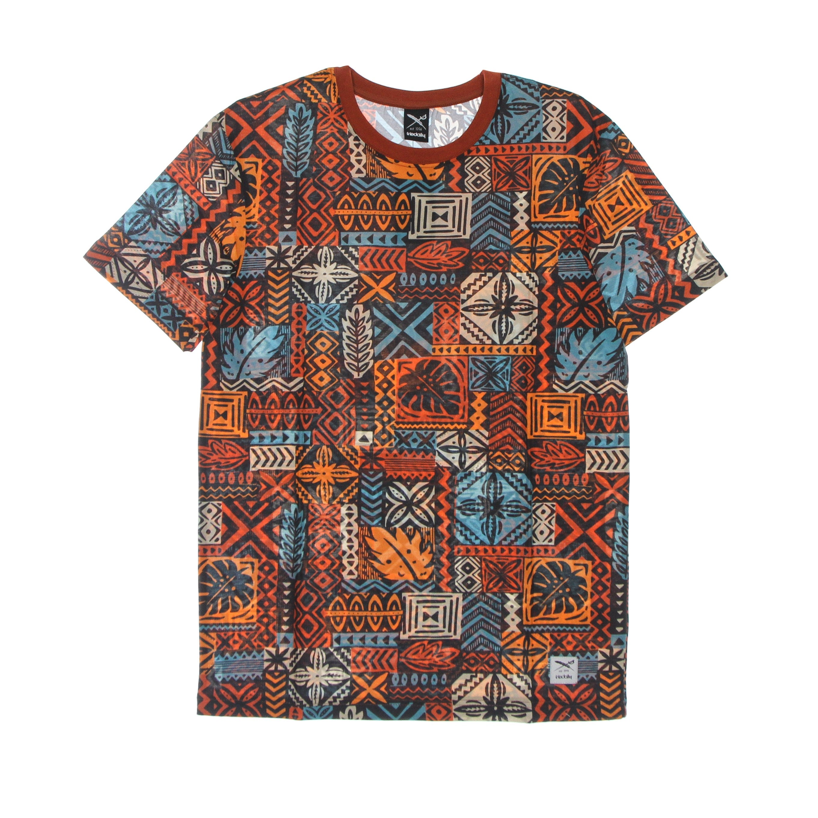 Iriedaily, Maglietta Uomo Theodore 2 Tee, Navy/orange