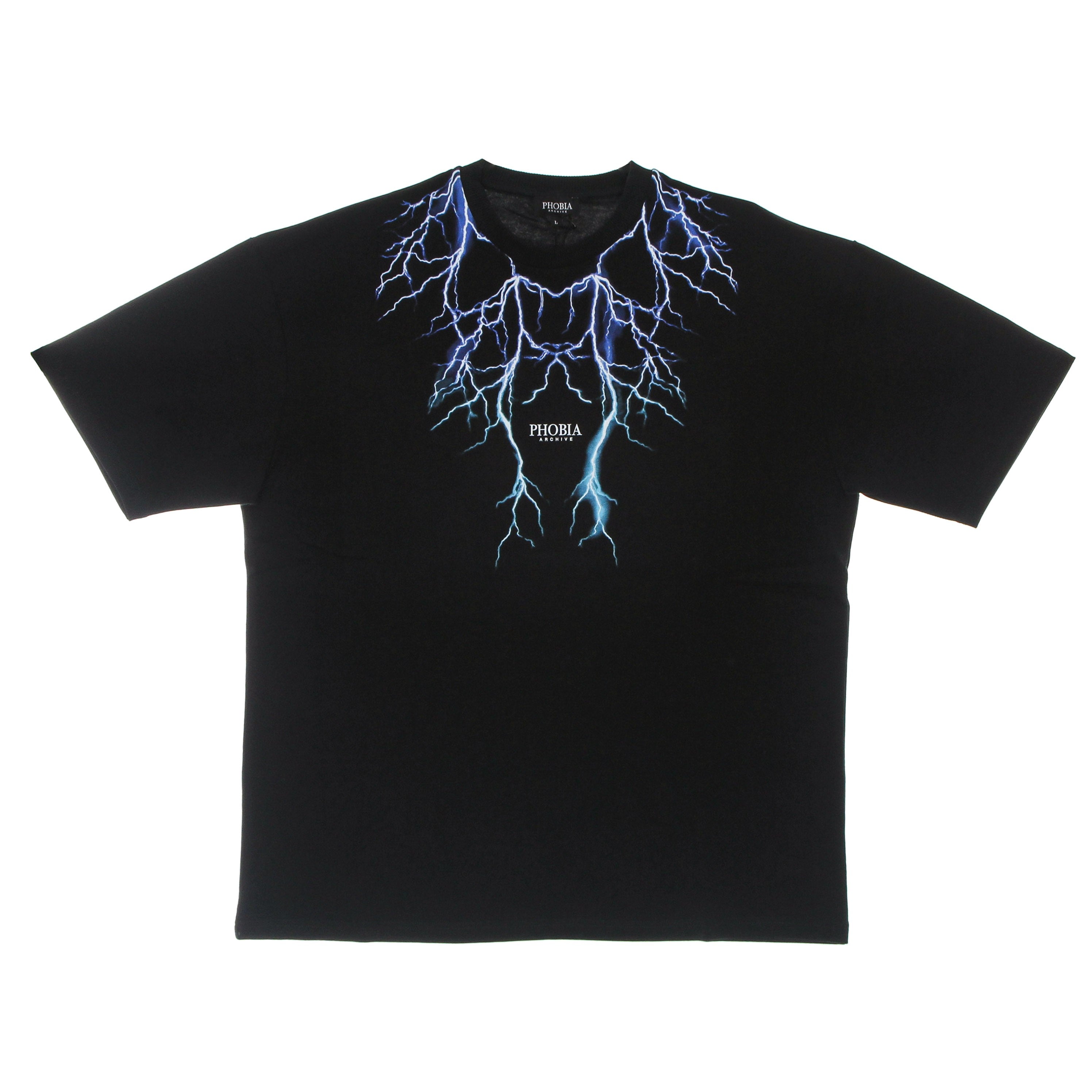 Men's Lightning Tee T-Shirt Black/blue/lightblue