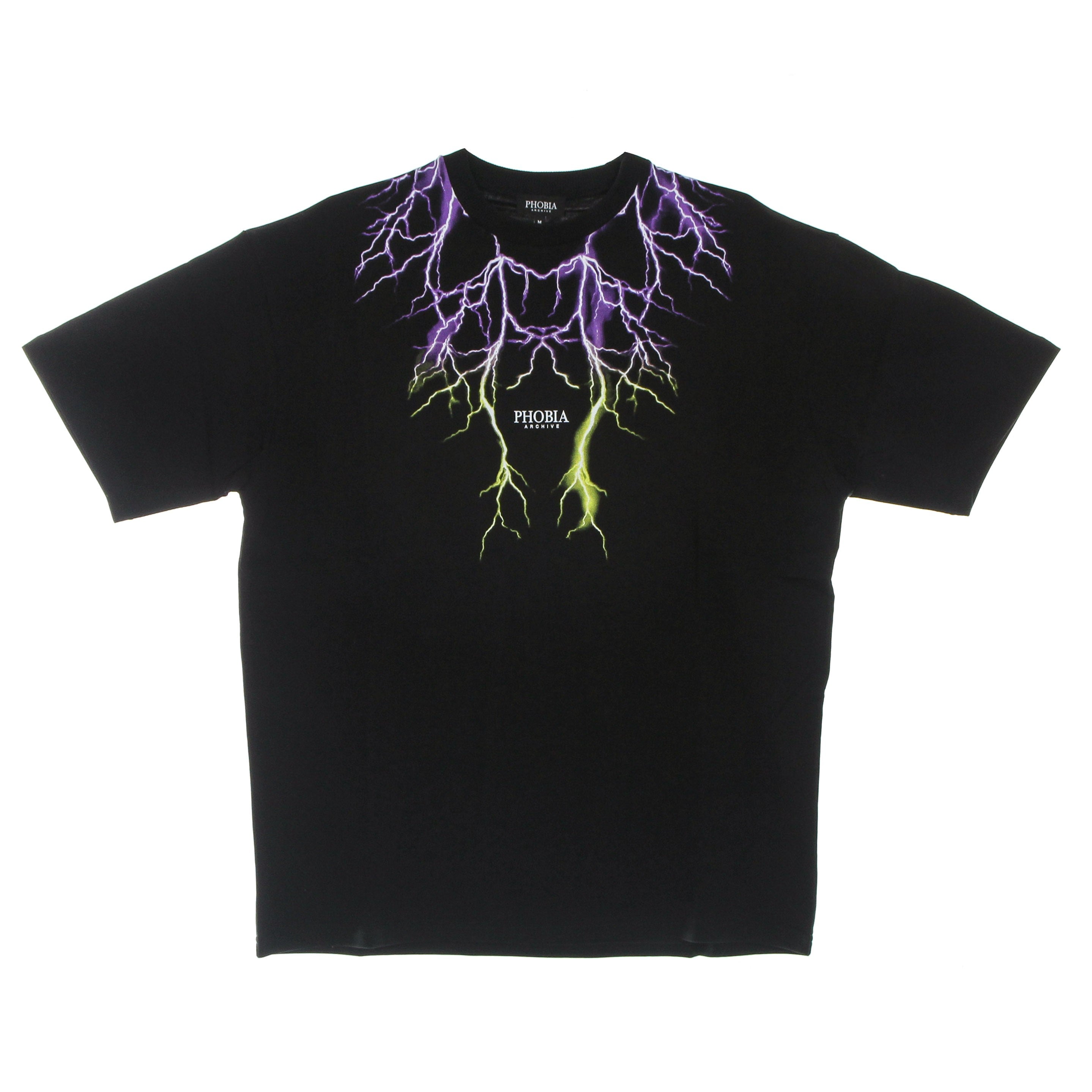 Phobia, Maglietta Uomo Lightning Tee, Black/purple/yellow