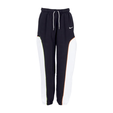 Nike, Pantalone Tuta Felpato Donna Sportswear Oversized Fleece Joggers, Black/white/white
