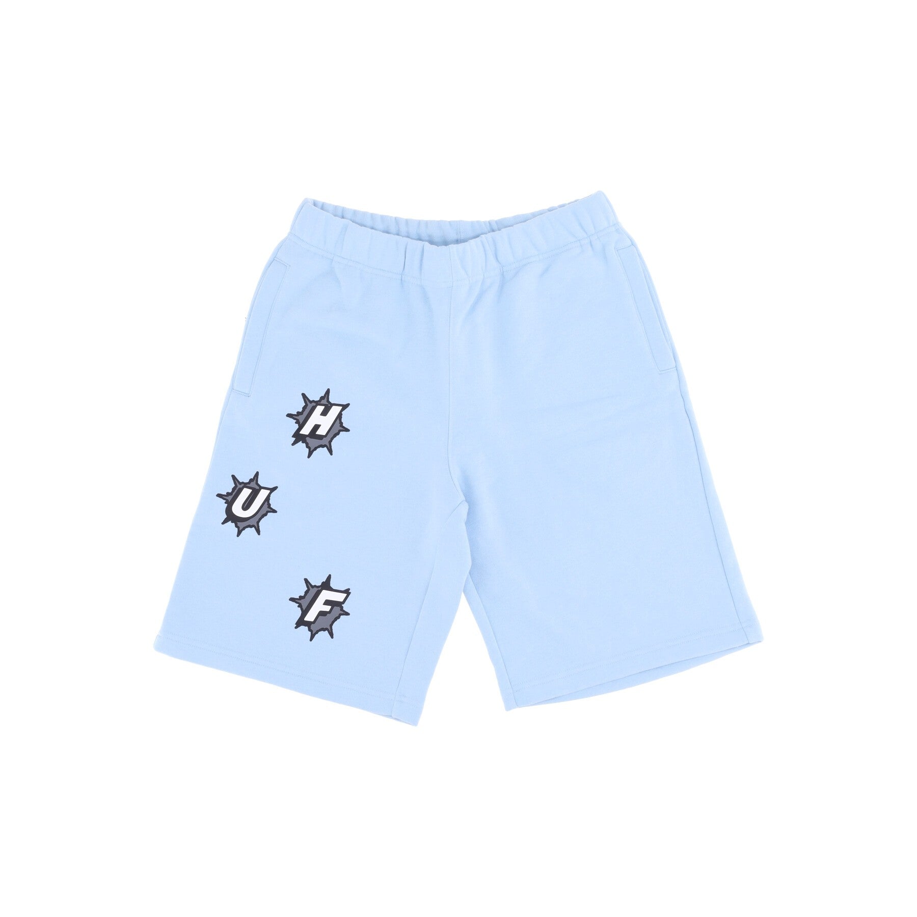 Huf, Pantalone Corto Tuta Felpato Uomo Infinity Jewel Fleece Short, Light Blue