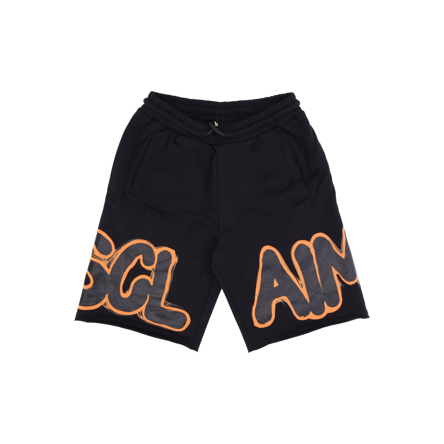 Men's Tracksuit Shorts Logo Shorts Black/black/orange