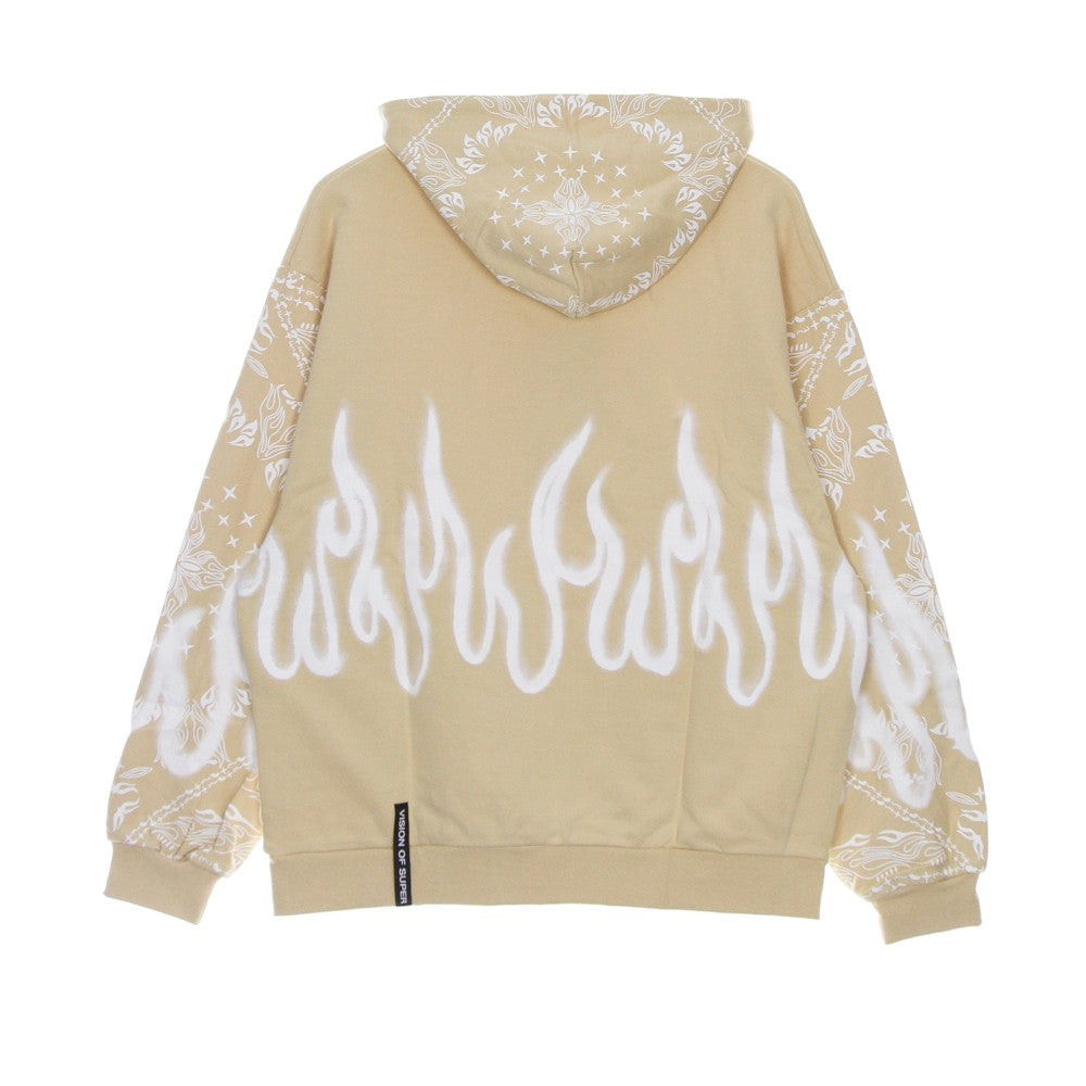 Vision Of Super, Felpa Leggera Cappuccio Uomo Bandana Print Hoodie, 