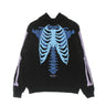 Phobia, Felpa Leggera Cappuccio Uomo Skeleton Print Hoodie, Black/blue