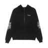 Phobia, Felpa Leggera Cappuccio Zip Uomo Cobweb Print Open Hoodie, Black/white