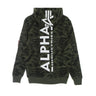 Alpha Industries, Felpa Cappuccio Uomo Back Print Hoodie Camo, Brushstroke Green