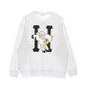 Huf, Felpa Girocollo Donna Flocked Classic H Crew, White