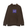 Huf, Felpa Cappuccio Uomo Essentials Box Logo P/o Hoodie, Brown