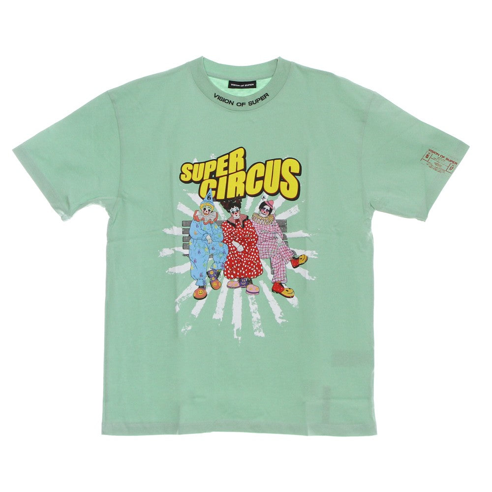 Vision Of Super, Maglietta Uomo Clowns Print Tee, Green