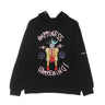 Vision Of Super, Felpa Leggera Cappuccio Uomo Puppet Print Oversize Hoodie, Black