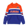 Mitchell & Ness, Felpa Cappuccio Uomo Ncaa Head Coach Hoodie Flogat, Royal/orange