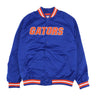 Mitchell & Ness, Giubbotto Bomber Uomo Ncaa Lightweight Satin Jacket Flogat, Royal/orange