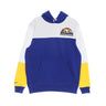 Mitchell & Ness, Felpa Cappuccio Uomo Nba Fusion Fleece 2.0 Hardwood Classics Dennug, Royal/white