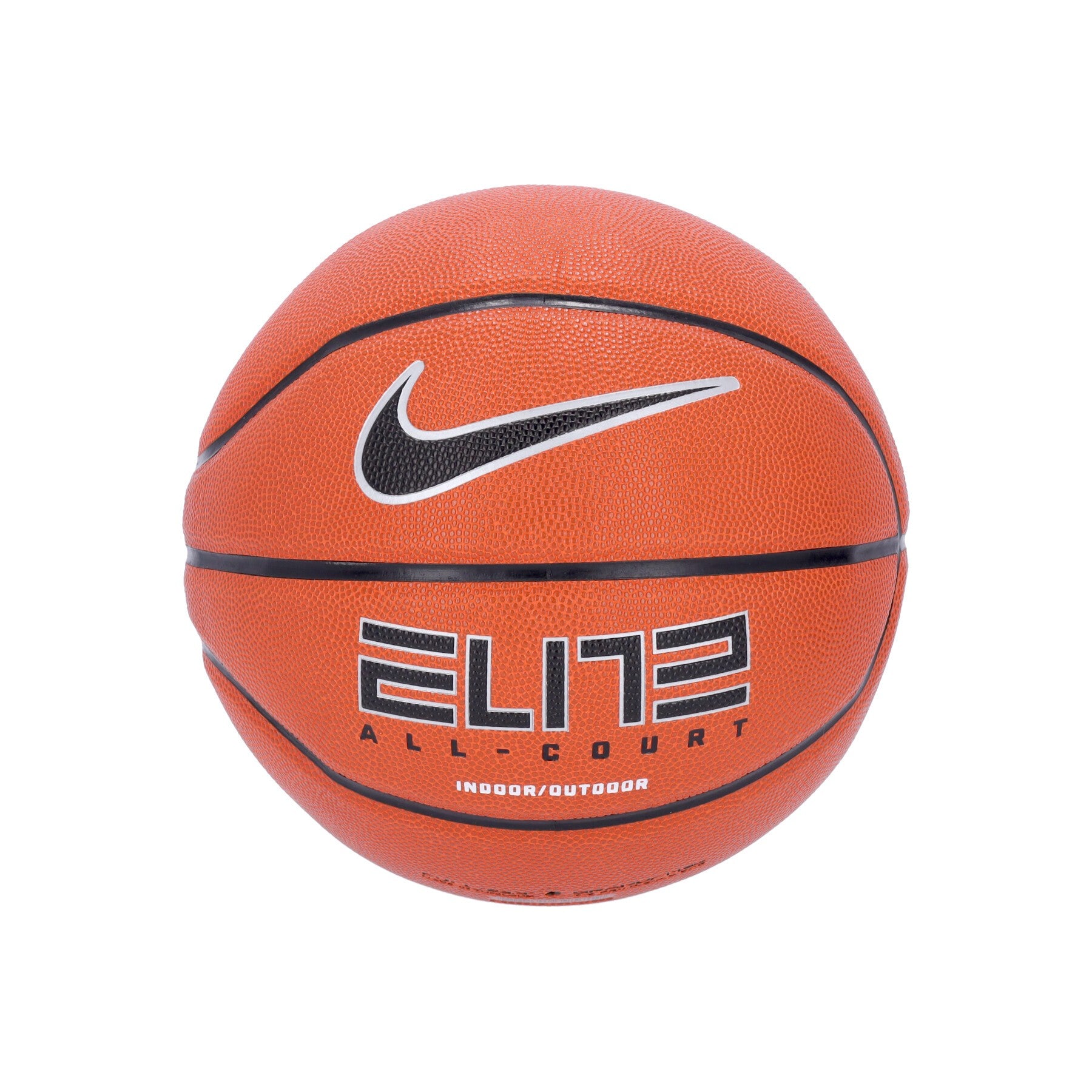 Nike Nba, Pallone Uomo Elite All Court Size 07, Amber/black/metallic Silver/black
