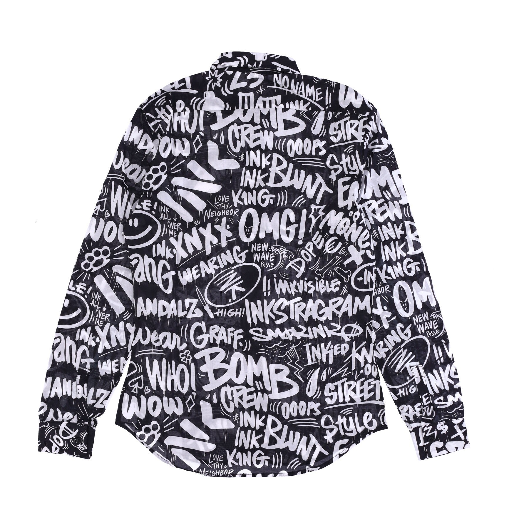 Camicia Manica Lunga Uomo Graff S1 Black/white