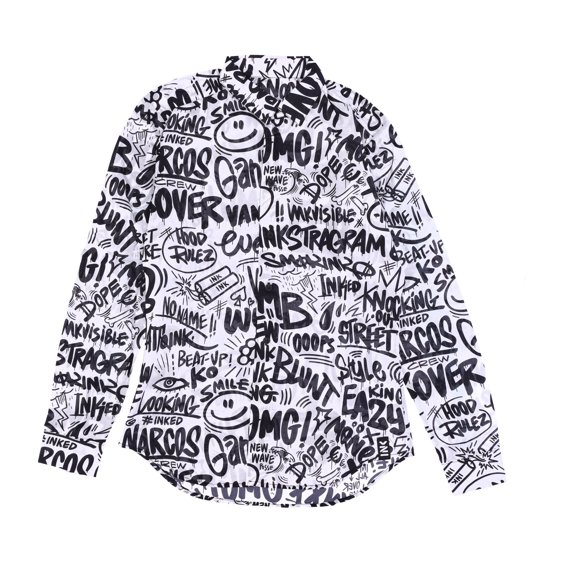 Camicia Manica Lunga Uomo Graff S2 White/black