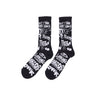 Inkover, Calza Media Uomo Graff Sock 1, Black/white
