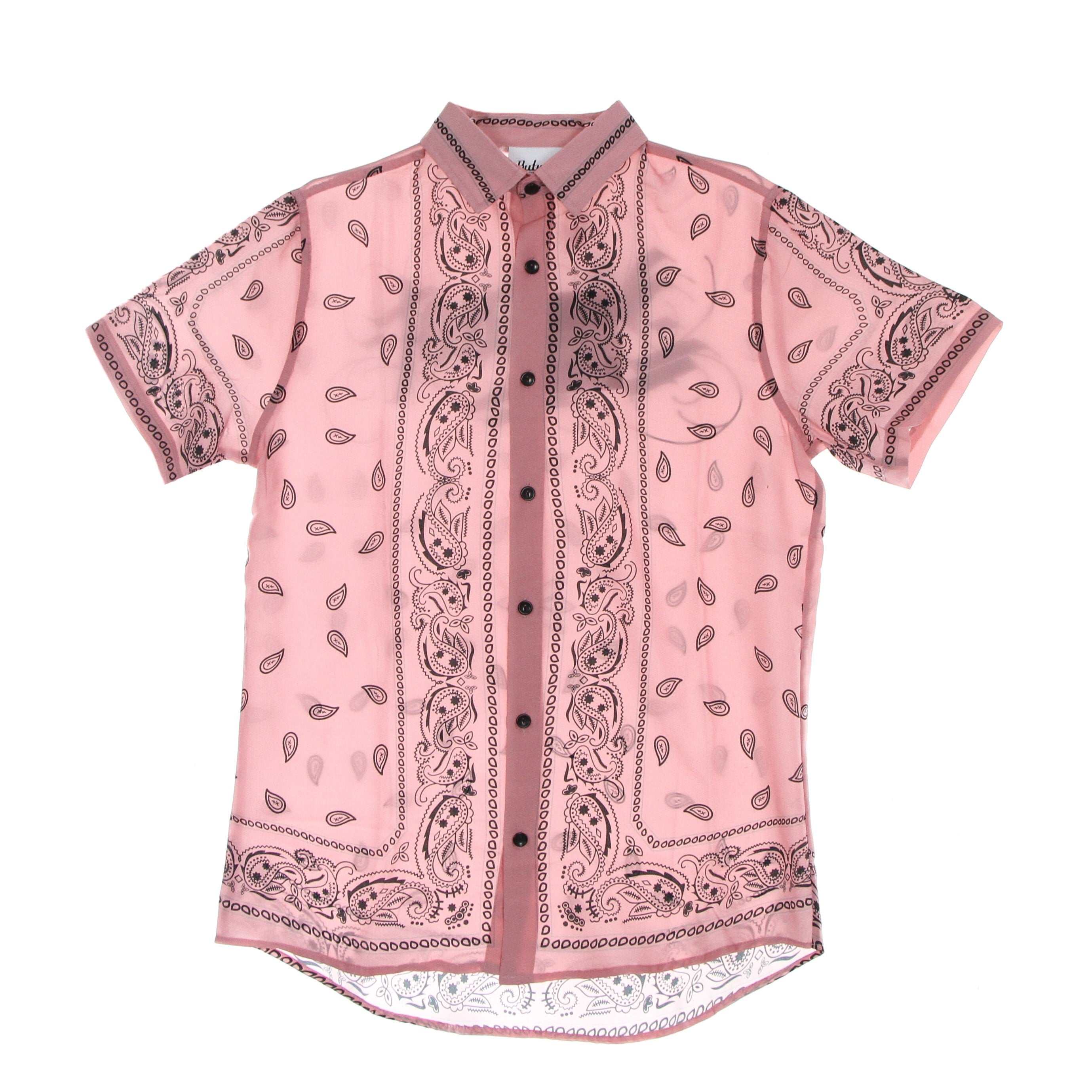 Camicia Manica Corta Uomo Bandana Shirt Pink