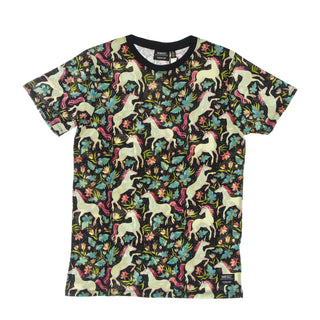 Wesc, Maglietta Uomo Max Unicorn Aop Tee, Black