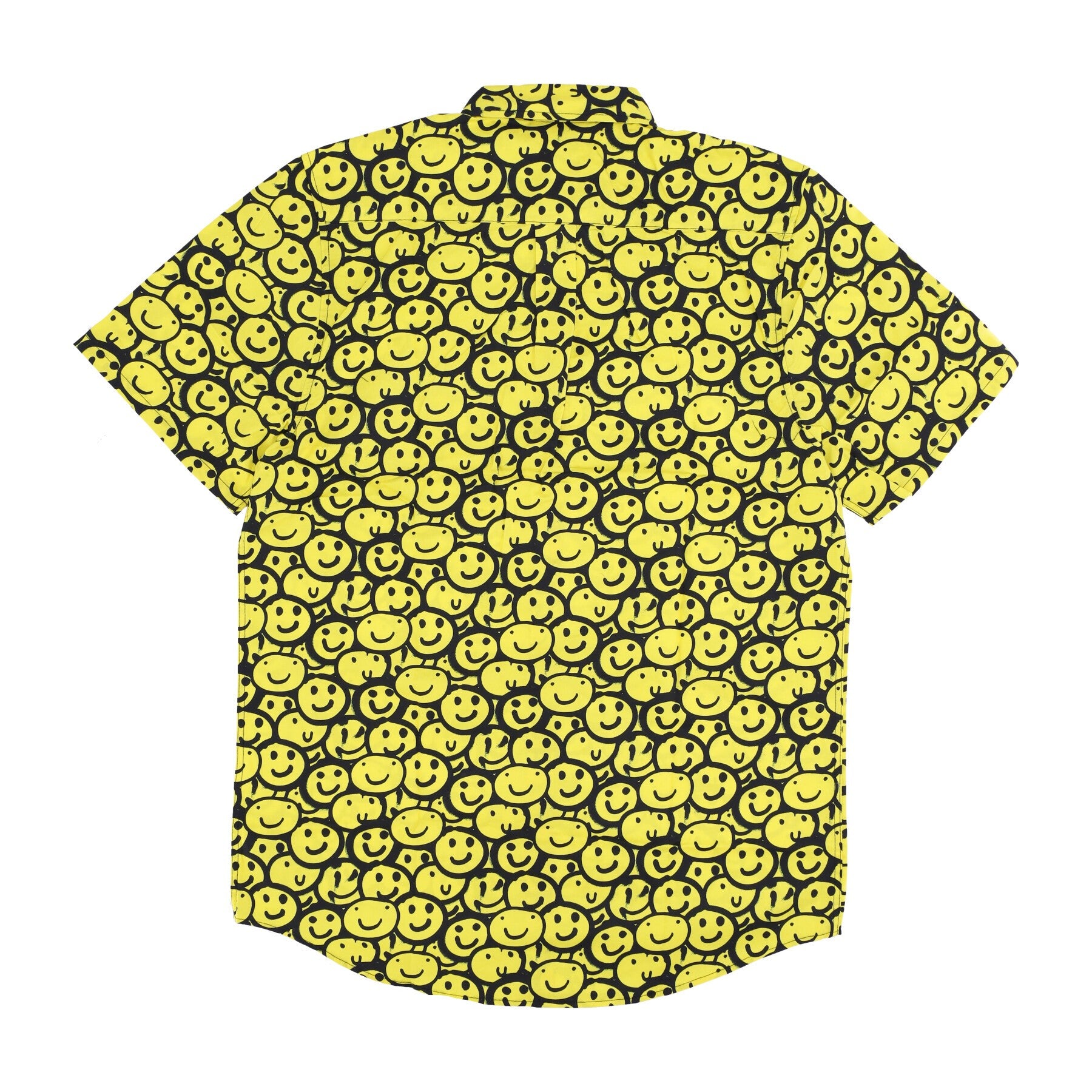 Oden Smiley Face Aop Shirt Men's Short Sleeve Shirt Yellow