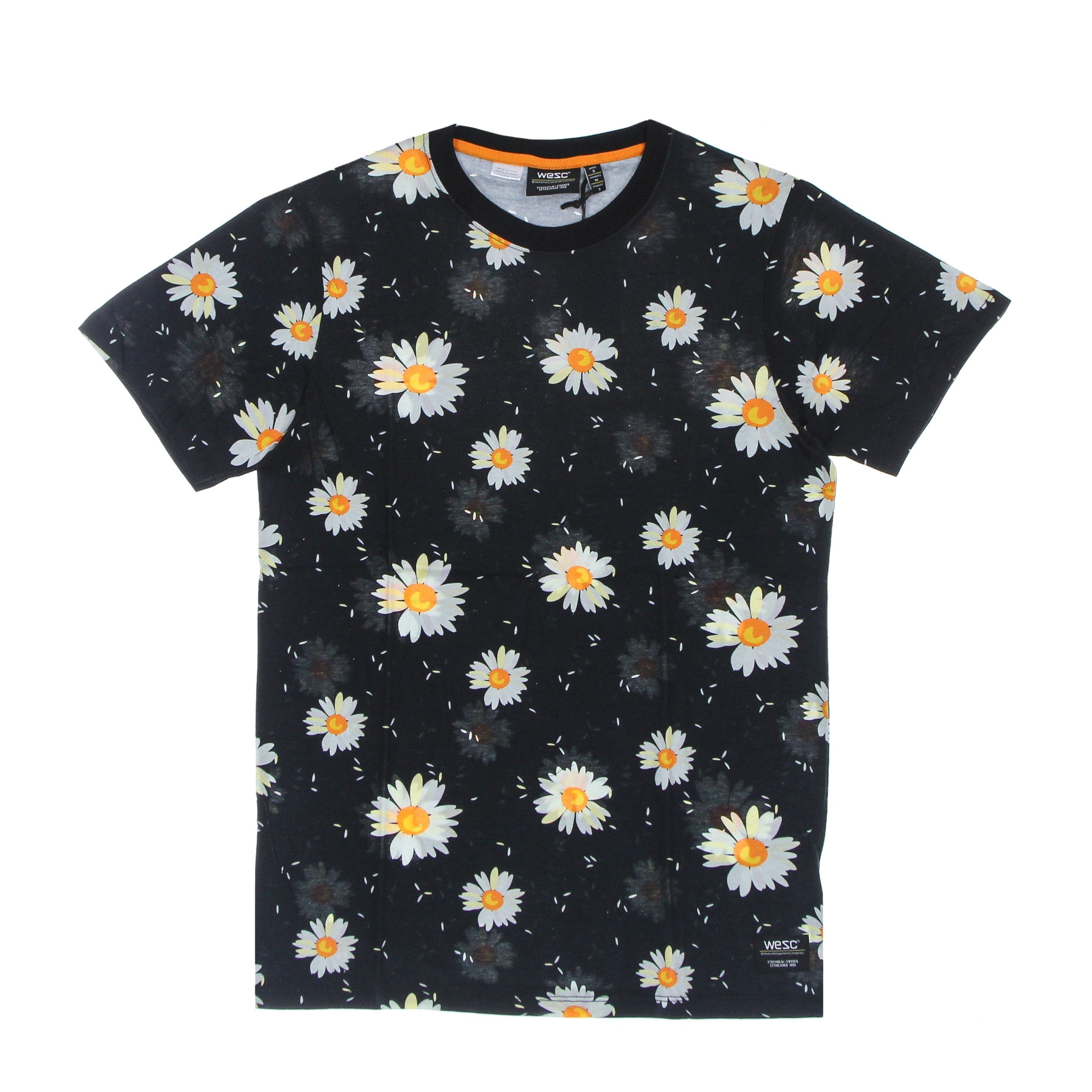 Wesc, Maglietta Uomo Max Daisy Aop Tee, Black