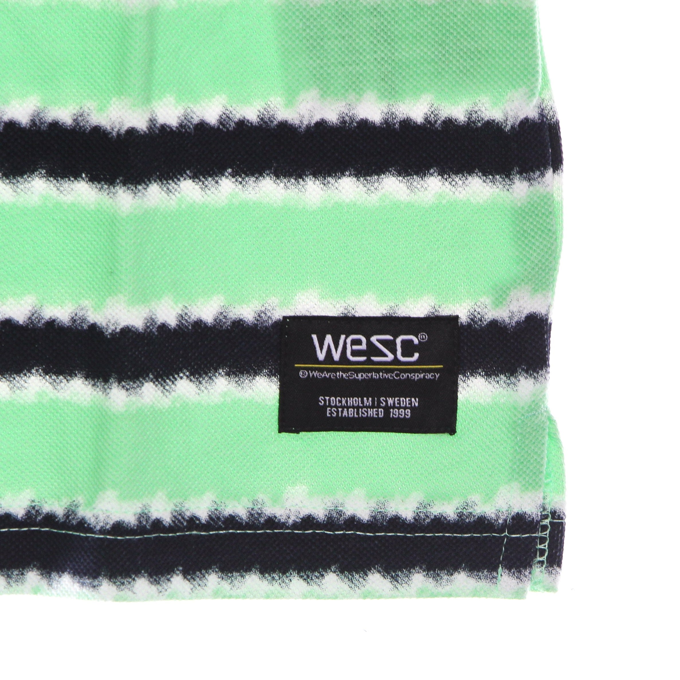 Wesc, Polo Manica Corta Uomo Antartic Ombre Mini Stripes Polo, 