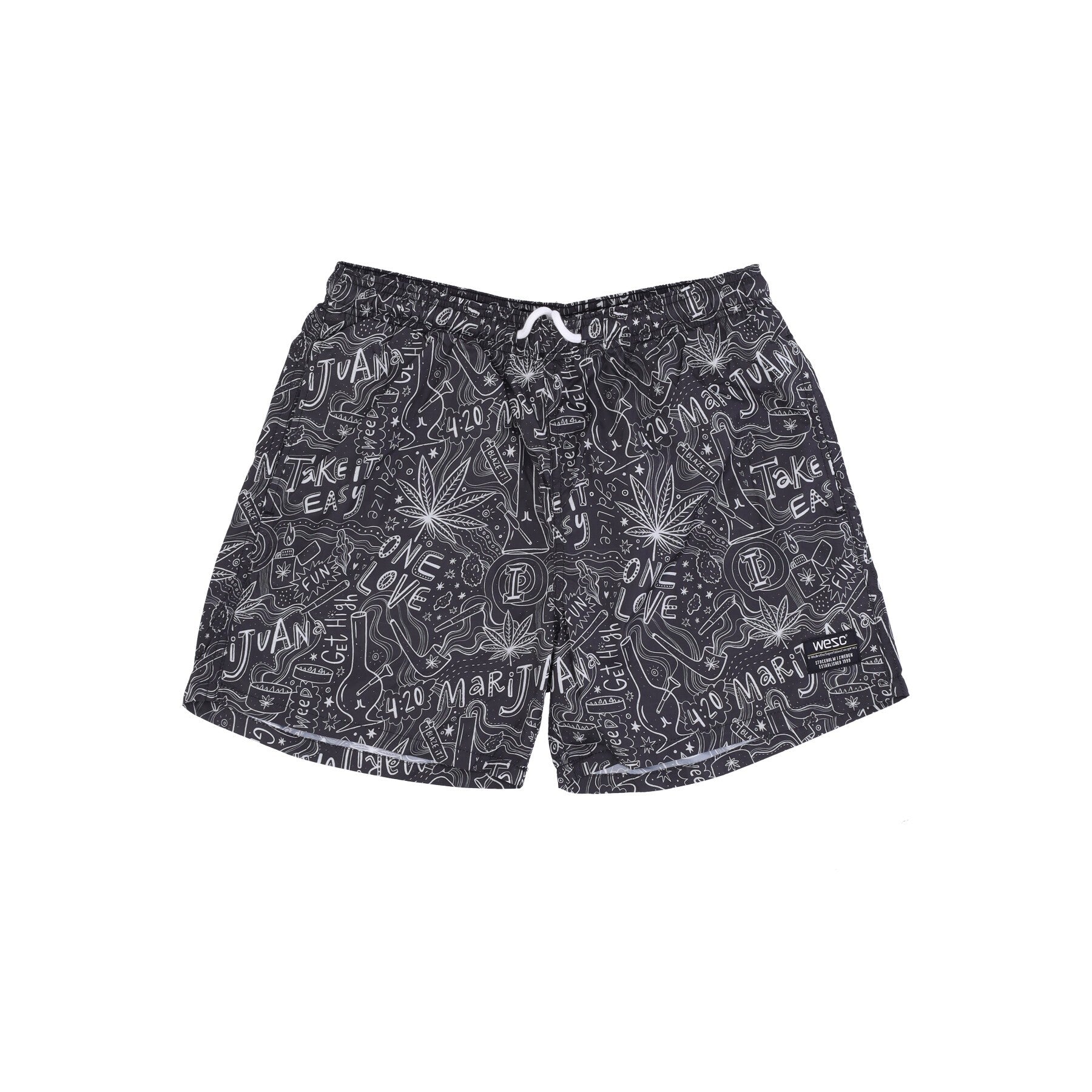 Wesc, Costume Pantaloncino Uomo Zack Mary Jane Aop Swim Trunk, Black