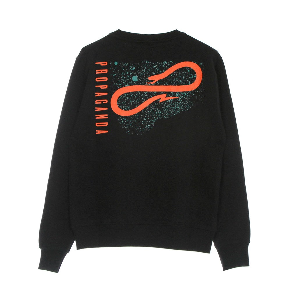 Propaganda, Felpa Leggera Girocollo Uomo Dust Crewneck, Black