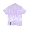 Vision Of Super, Camicia Manica Corta Uomo Spray Flames Bandana Shirt, Lilac